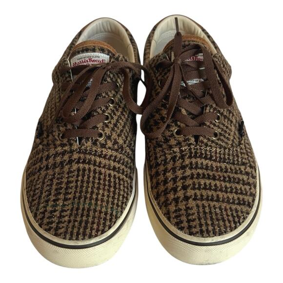 POLO RALPH LAUREN Keaton Harris Tweed Sneaker In Glen Plaid Size 14 - Picture 4 of 16